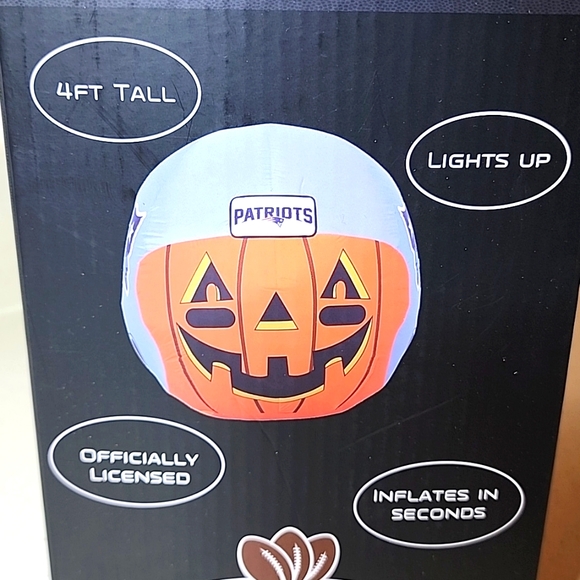 NFL Patriots Inflatable Jack O Helmet.New in Box. Lights up.Self inflates - Picture 7 of 7